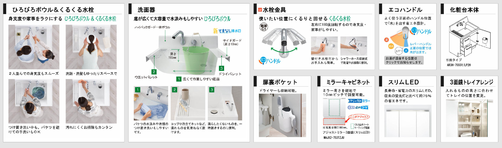 洗面化粧台　ピアラ